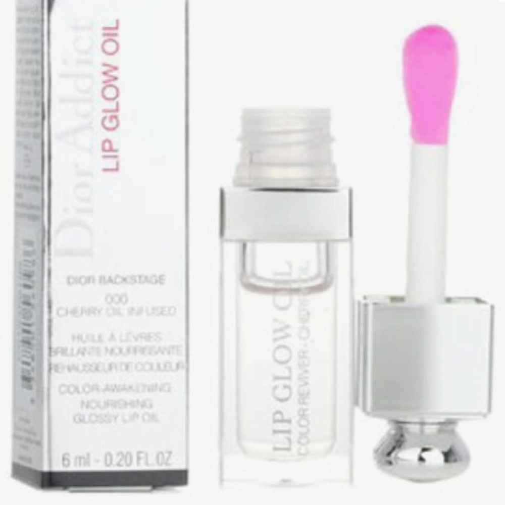 000 Clear Dior Addict Lip Glow Oil - Cherry Infused NIB